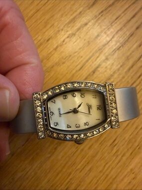 Geneva Silver Tone Crystal Accent Ladies Watch